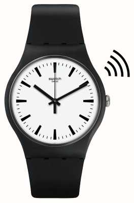Swatch BLACKBACK PAY! Unisex White Dial Watch SVIB105-5300