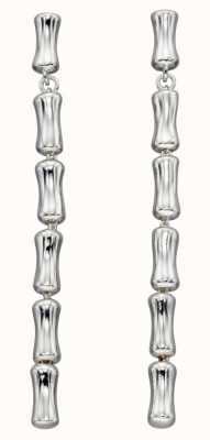 Elements Silver Bamboo Long Drop Earrings E5929
