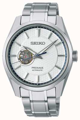 Seiko Presage Sharp Edged Series White And Blue SPB309J1