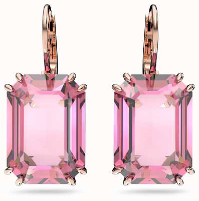 Swarovski Millenia Drop Earrings Pink Octagon-Cut 5619502