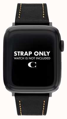 Coach Apple Watch Strap (42/44/45mm) Black Leather 14700085