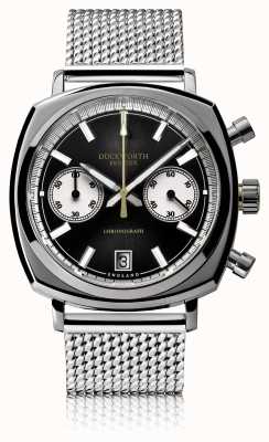 Duckworth Prestex Chrono 42 | Black Dial | Stainless Steel Mesh EX-DISPLAY D550-01-ST EX-DISPLAY