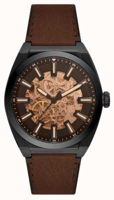 Fossil Men s Townsman Automatic Brown Open Heart Dial Brown