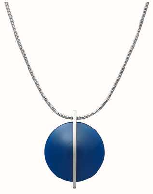 Skagen Women's Stainless Steel Blue Seaglass Pendant Necklace SKJ1296040