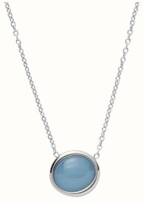 Skagen Women's Stainless Steel Blue Seaglass Pendant Necklace SKJ1462040