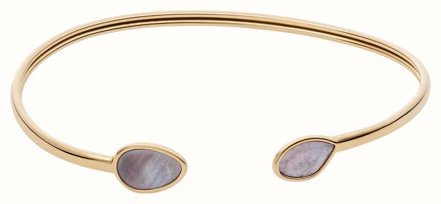 Skagen Women's Gold-Tone Stainless Steel Mother-of-Pearl Cuff Bangle SKJ1556710