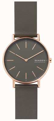 Skagen Signatur Charcoal Eco-Leather Strap Watch SKW2794
