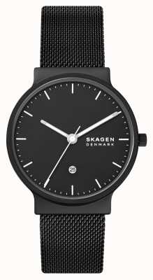 Skagen Ancher Date Midnight Stainless Steel Mesh Watch SKW6778