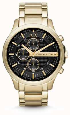 Armani Exchange Men's | Black Chronograph Dial | Gold Stainless Steel Bracelet AX2137