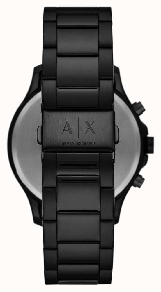 Armani Exchange Men\'s | Black Class - | IRL First Stainless Chronograph Bracelet Steel Black Watches™ Dial AX2429