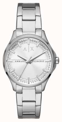 Armani Exchange Women's | Silver Crystal Set Dial | Stainless Steel Bracelet AX5256