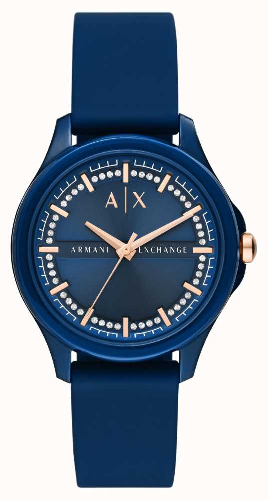 Armani Exchange Women's | Blue Dial | Blue Rubber Strap AX5266 - First  Class Watches™ IRL