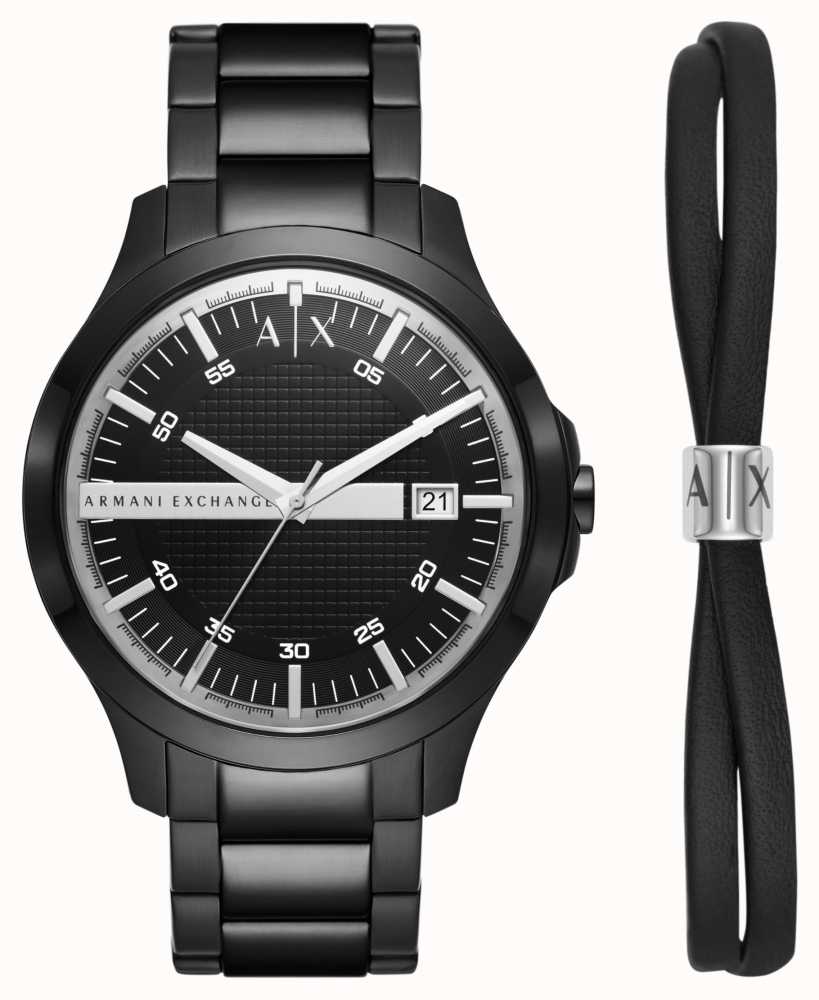 Armani Exchange Men's | Watch And Bracelet Giftset | Black Stainless Steel  AX7134SET - First Class Watches™ IRL