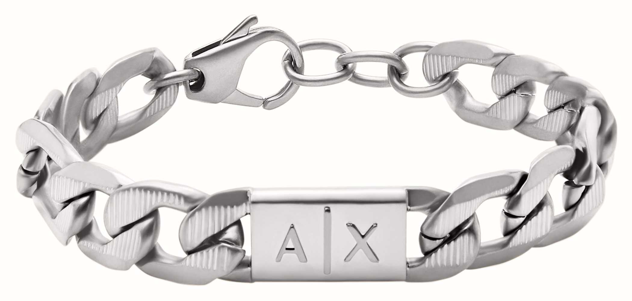Armani Exchange Men's Stainless Steel Chain Logo Bracelet AXG0077040 -  First Class Watches™ IRL
