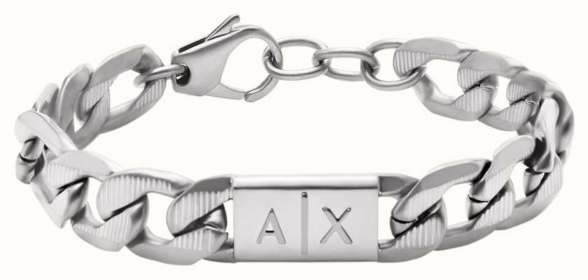 Armani Exchange Men's Stainless Steel Chain Logo Bracelet AXG0077040