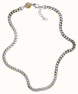 Diesel STEEL Two-Tone Men's Chain Necklace DX1355931