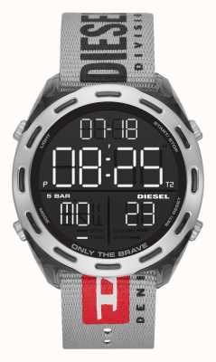 Diesel Men's CRUSHER Digital Dial Grey Nylon Strap DZ1894
