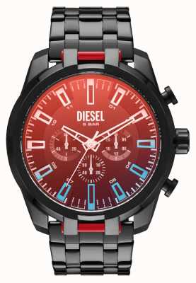 Diesel Men's Split Black Plated Steel Chronograph Watch DZ4589