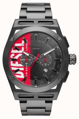 Diesel Men's TIMEFRAME Black-Plated Stainless Steel Watch DZ4598