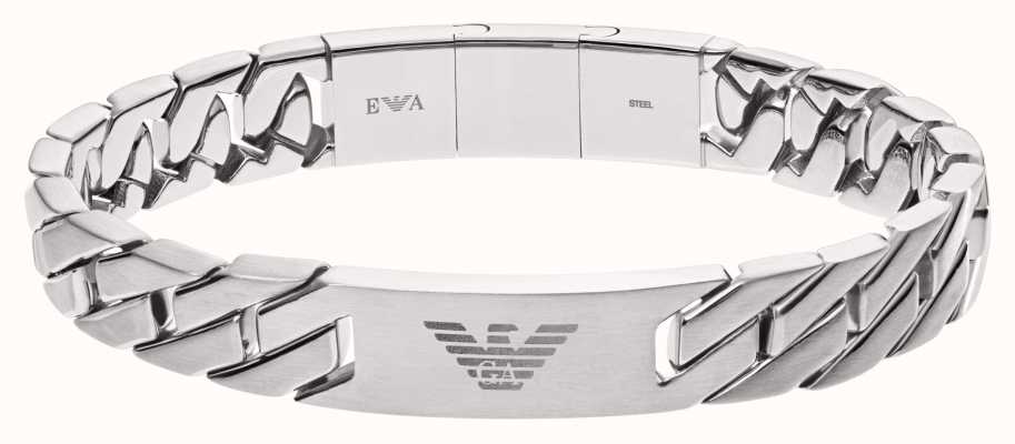 Emporio Armani Men's Stainless Steel Logo Bracelet | EX-DISPLAY EGS2435040 | EX-DISPLAY