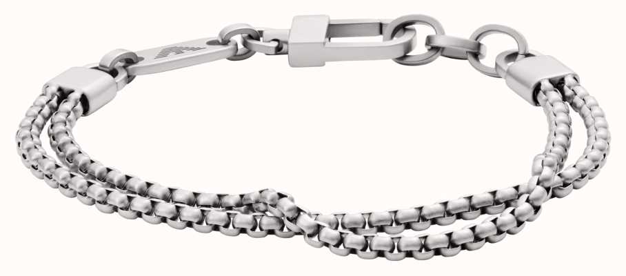 Emporio Armani Men's Asymmetrical Stainless Steel Chain Bracelet EGS2805040