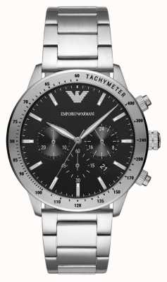 Emporio Armani Men's | Black Chronograph Dial | Stainless Steel Bracelet AR11241