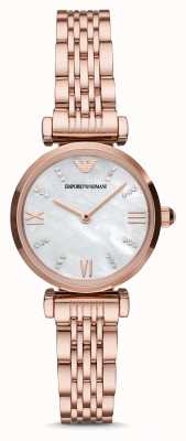 Emporio Armani Women's | Mother-of-Pearl Dial | Rose Gold Stainless Steel Bracelet AR11316