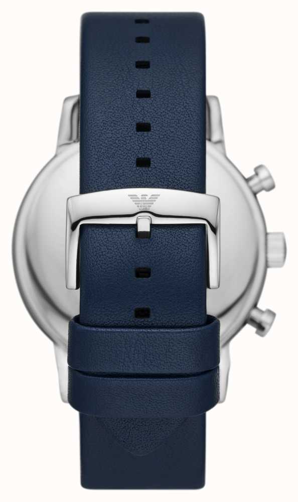 Emporio Armani Men's | Blue Chronograph Dial | Blue Leather Strap AR11451 -  First Class Watches™ IRL