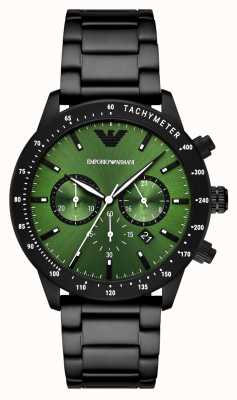 Emporio Armani Men's | Green Dial | Black Stainless Steel Bracelet AR11472