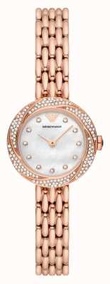 Emporio Armani Women's | Mother-of-Pearl Dial | Rose Gold Stainless Steel Bracelet AR11474