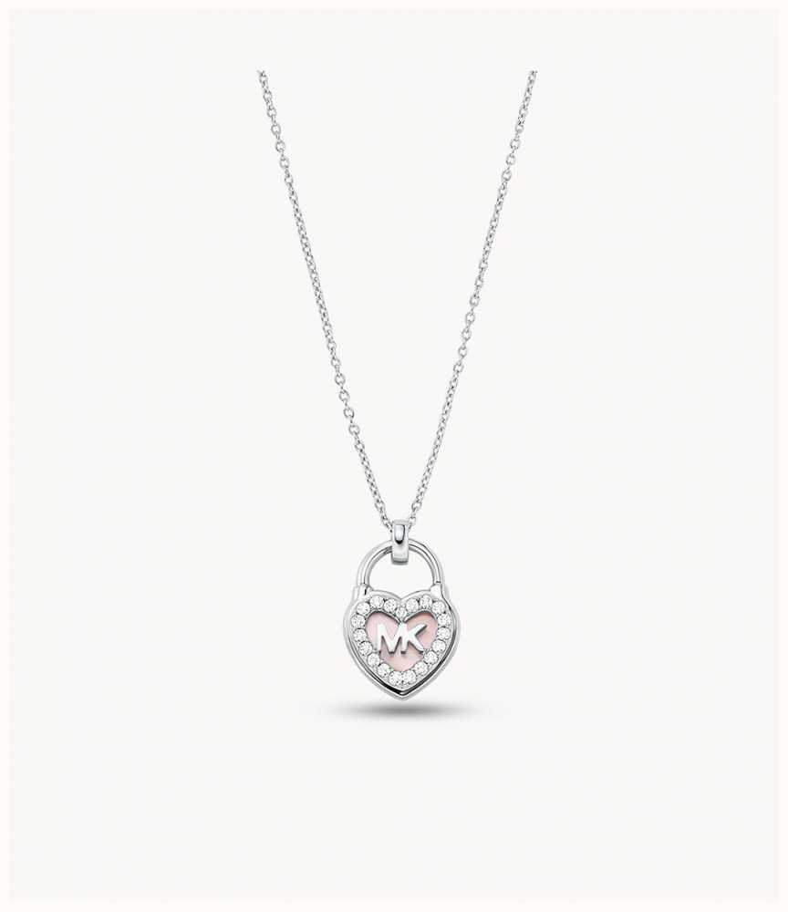 Michael Kors MK | Sterling Silver Mother Of Pearl Heart Pendant Necklace  MKC1563A6040 - First Class Watches™ IRL