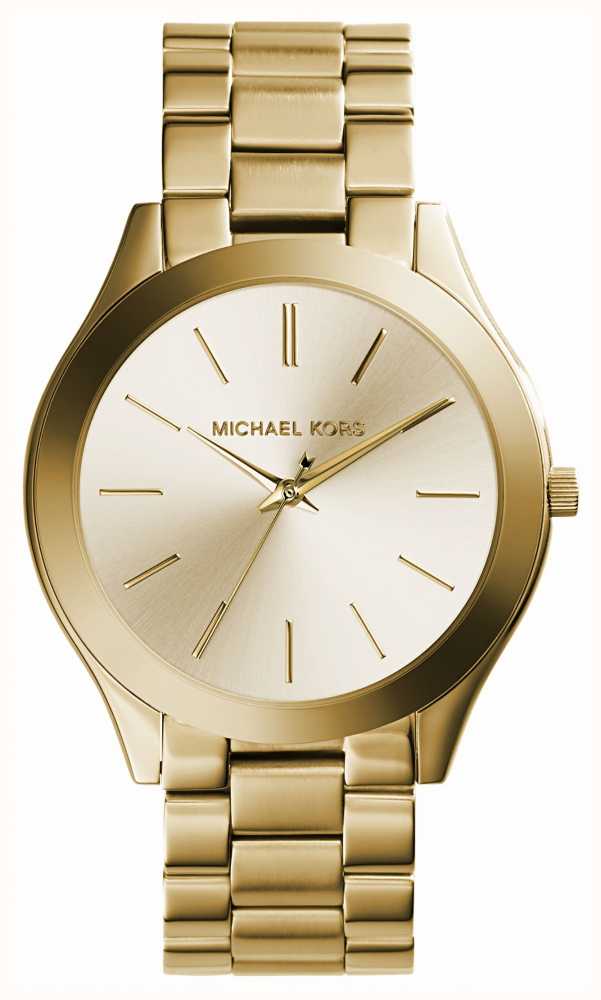 Michael kors slim 2025 runway watch silver