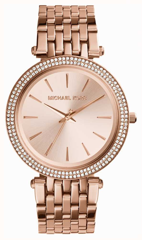 Michael Kors Women's Darci Watch Rose Gold Tone Crystal Set Bezel MK3192 -  First Class Watches™ IRL