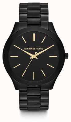 Michael Kors Slim Runway Black Monochrome Stainless Steel Watch MK3221