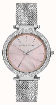 Michael Kors Darci Crystal Set Pink Mother of Pearl Dial Watch MK4518