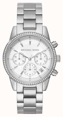 Michael Kors Women's Ritz Stainless Steel Crystal Set Watch MK6428