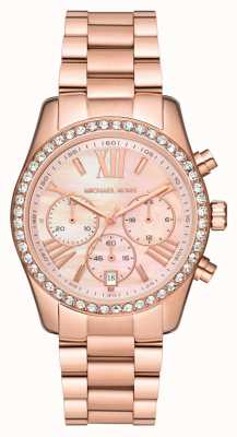 Michael Kors Lexington Women's Rose Gold-Toned Steel Watch MK7242