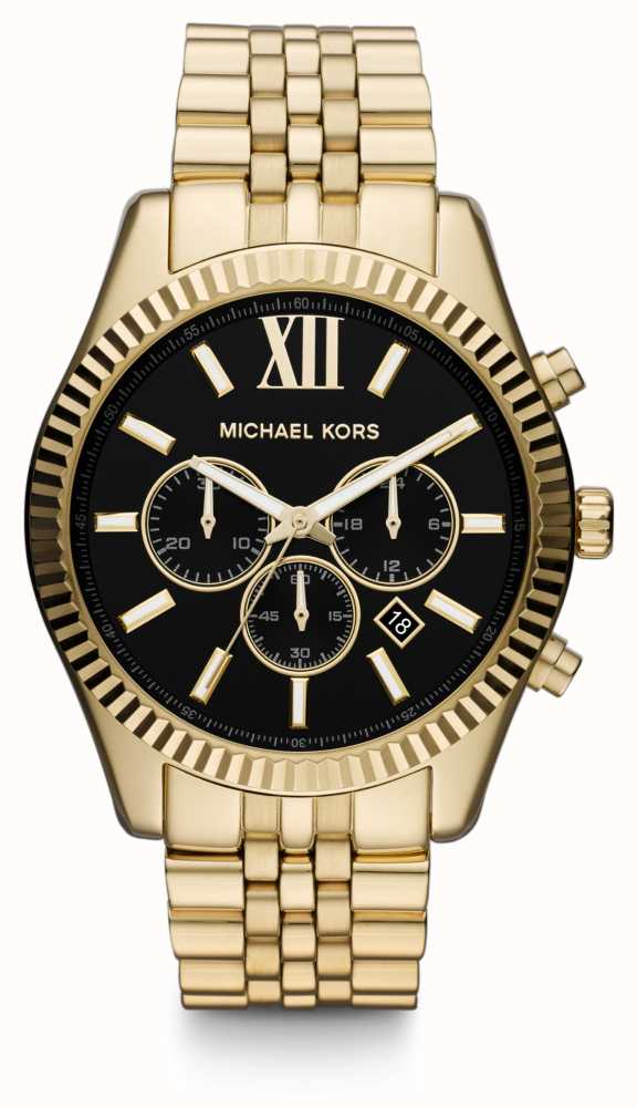 Michael Kors Men's Lexington Gold Toned And Black Watch MK8286 - First  Class Watches™ IRL