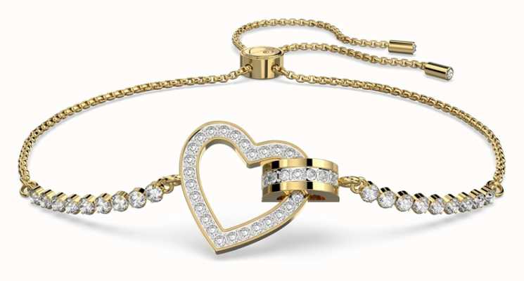 Swarovski Lovely | Bracelet | Heart | Gold-Tone Plated | White Stones 5636964