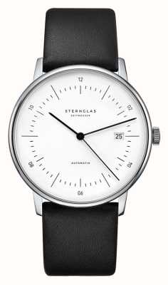 STERNGLAS Naos Automatic (38mm) White Dial / Black Leather S02-NA01-PR07