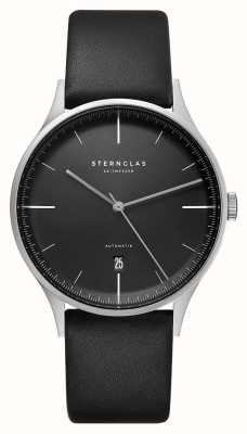 STERNGLAS Asthet Automatic (40mm) Black Dial / Black Leather S02-AS11-PR14