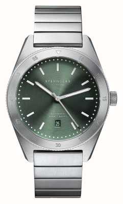 STERNGLAS Marus Automatic (42mm) Green Dial / Stainless Steel Block Bracelet S02-MA09-ME03