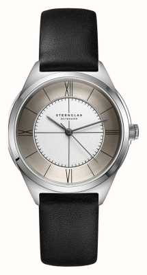 STERNGLAS Liah Quartz (33mm) Champagne + White Dial / Black Leather S01-LI10-KL05