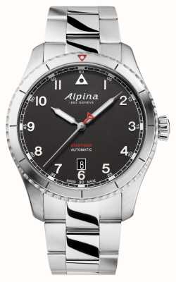 Alpina Startimer Pilot | Black Dial | Stainless Steel Bracelet AL-525BW4S26B