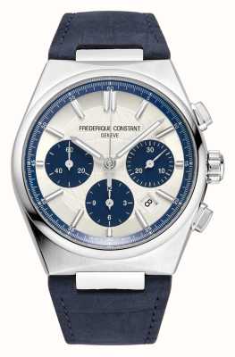 Frederique Constant Highlife Chronograph Automatic Limited Edition (1888 Pieces) White Dial / Blue Leather Strap FC-391WN4NH6