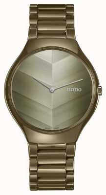 RADO True Thinline Olive Green Quartz Watch R27121302