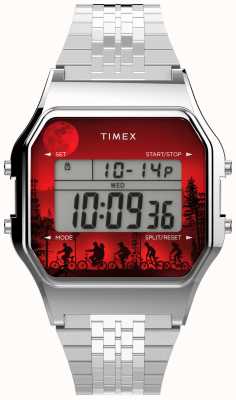 Timex T80 x Stranger Things Digital 34mm Stainless Steel Watch TW2V50900
