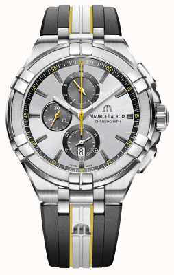 Maurice Lacroix Aikon Quartz SS002-330-1 / Watches™ Stainless Black (40mm) - IRL Class Dial AI1108- Steel First