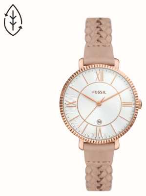 Fossil Women's | White Dial | Nude Braided Leather Strap ES5207