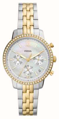 Fossil Women's Neutra | Mother-of-Pearl Chronograph Dial | Two Tone Bracelet ES5216